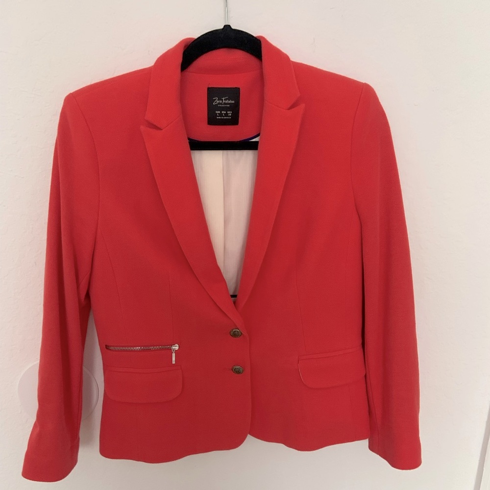 Zara Trafaluc Blazer Coral Size Large (adult X-Small)